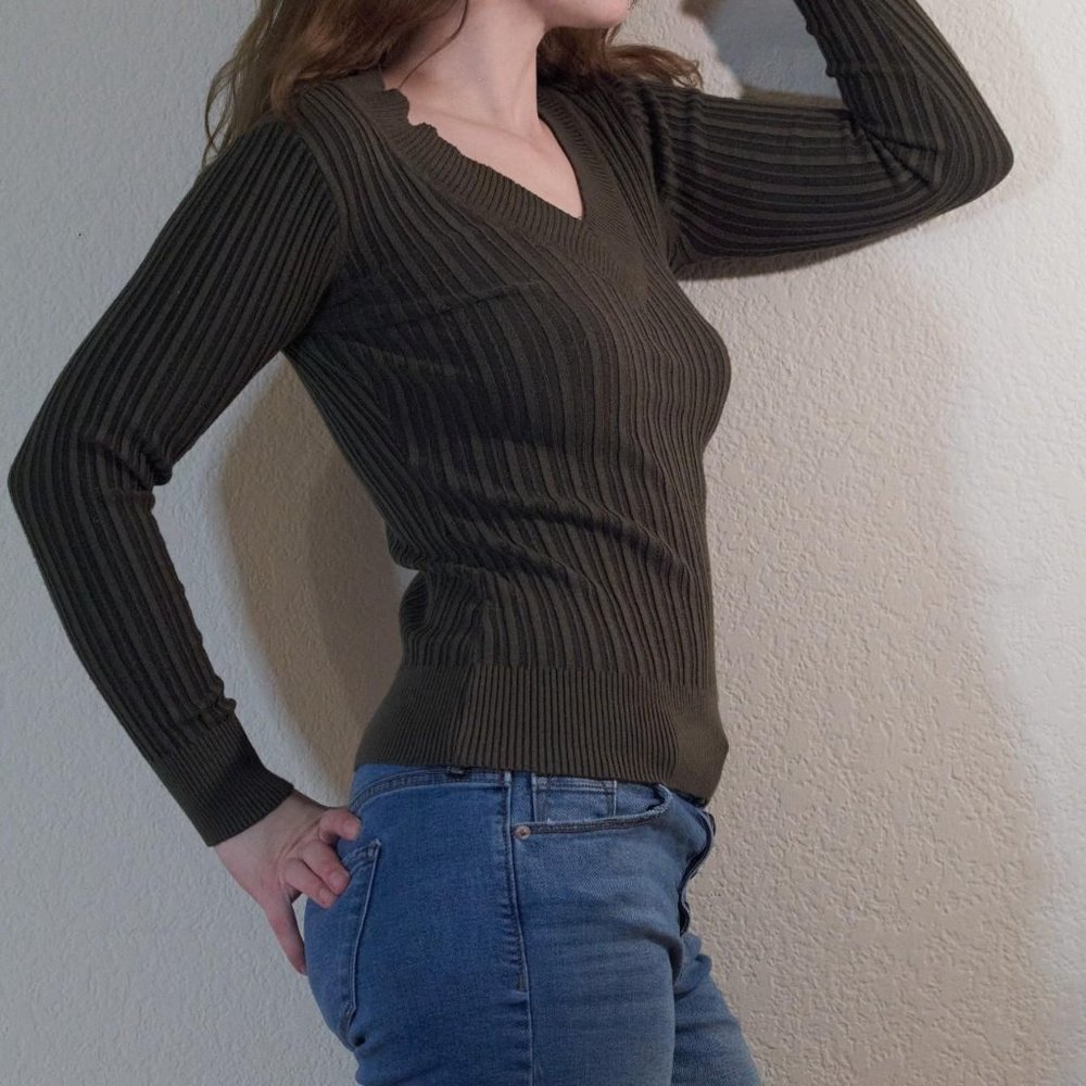 Forest Green Form Fitting Sweater